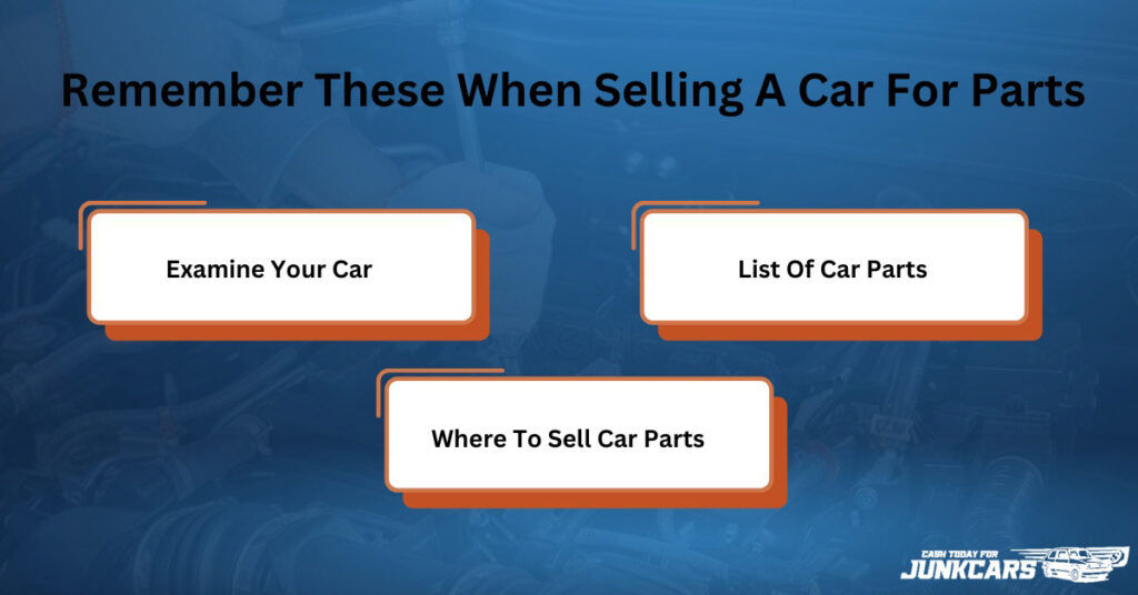 Remember These When Selling A Car For Parts